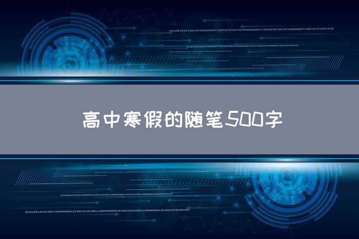 高中寒假的随笔500字