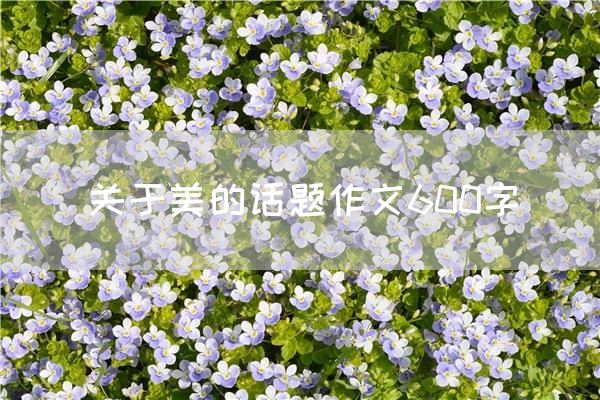关于美的话题作文600字