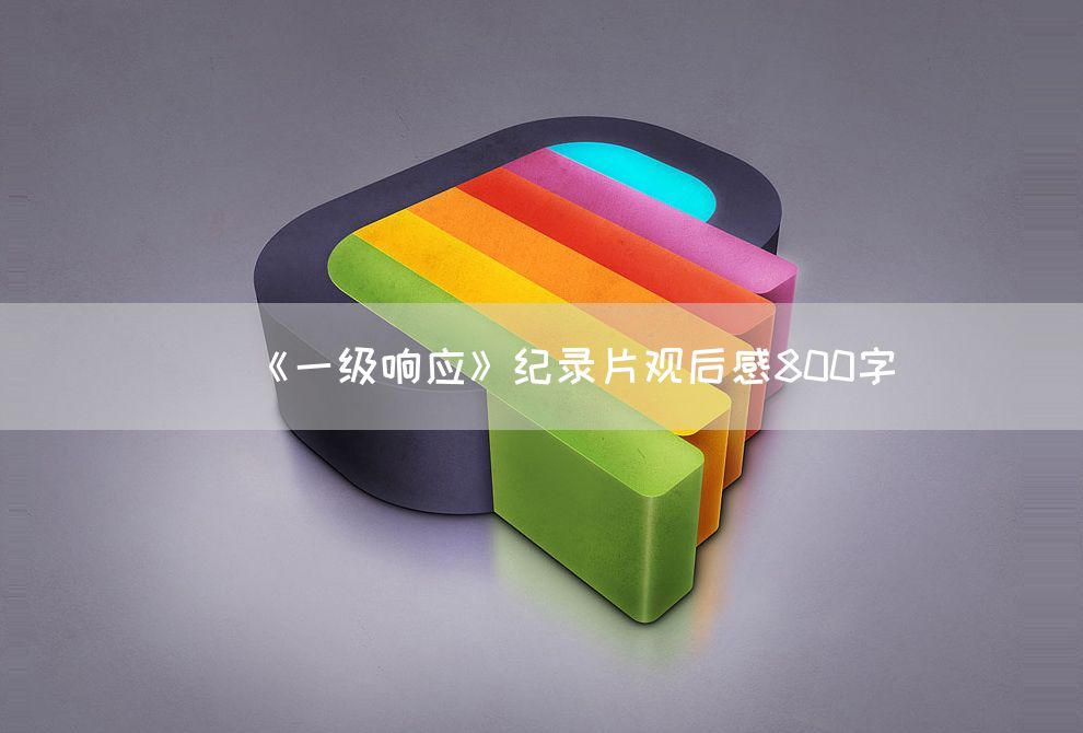 《一级响应》纪录片观后感800字