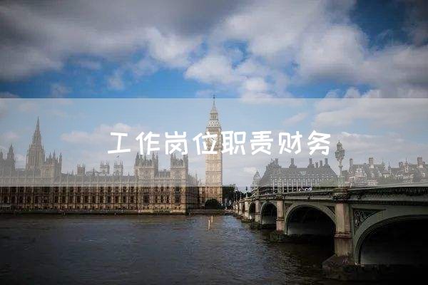 工作岗位职责财务
