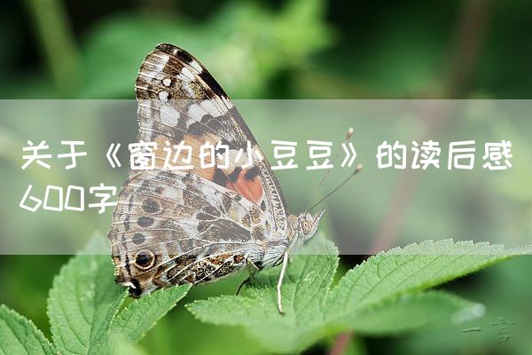 关于《窗边的小豆豆》的读后感600字