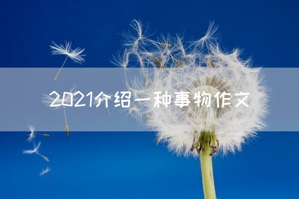 2021介绍一种事物作文